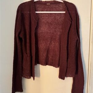 Women's Free People lightweight Burgundy Sweater